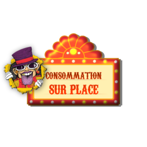 Logo dans un thème circassien cliquable vers les consommations disponible surplace